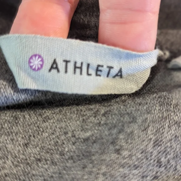 Athleta Velour Criss Cross Dress Charcoal Gray Size Small Sweatshirt Dress SZ Sm - Picture 7 of 12